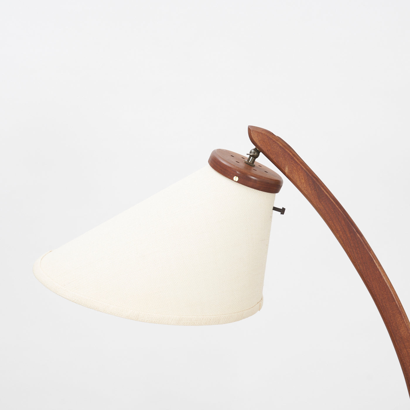 Teak Tripod Arc Lamp