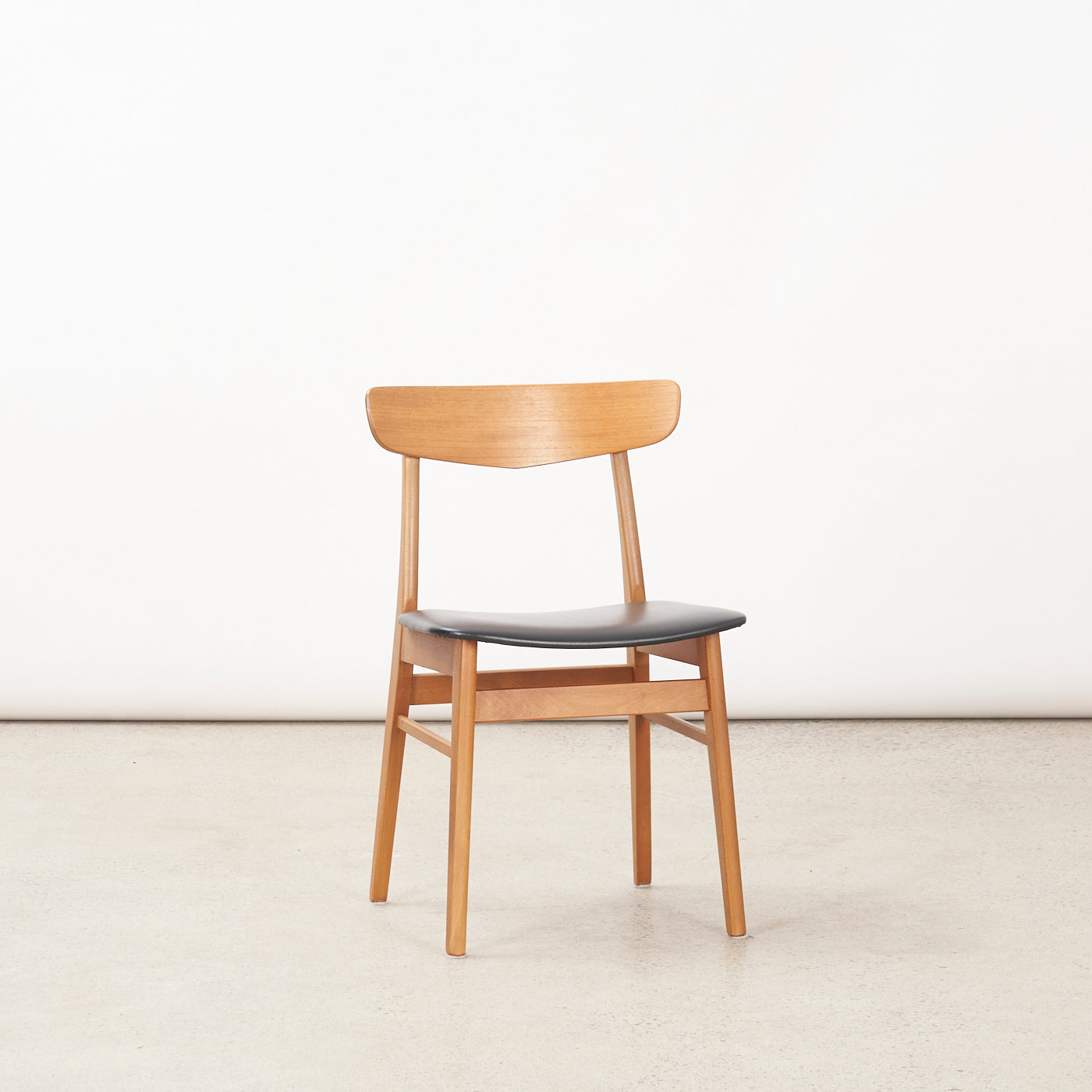 Single Teak & Beech Side Chair by Farstrup, Denmark