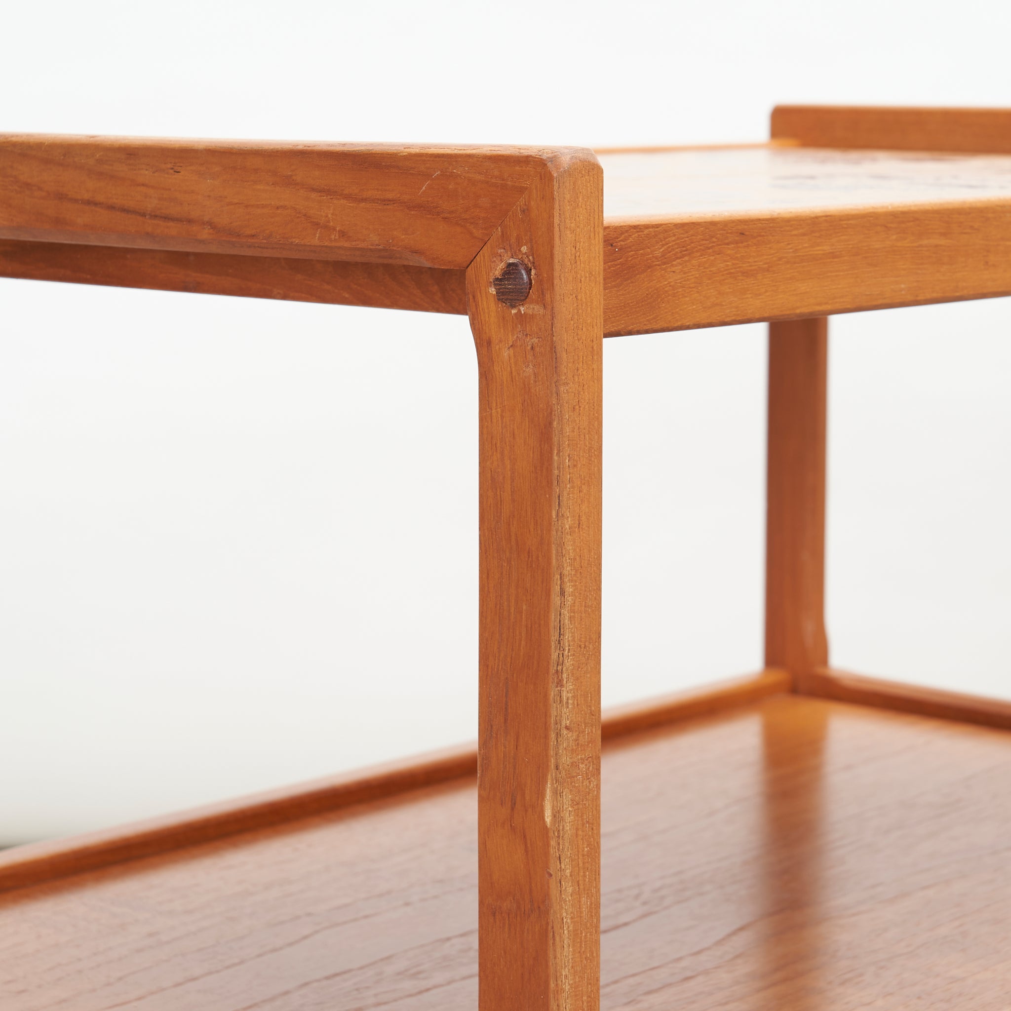 Teak Tile Top Bar Cart