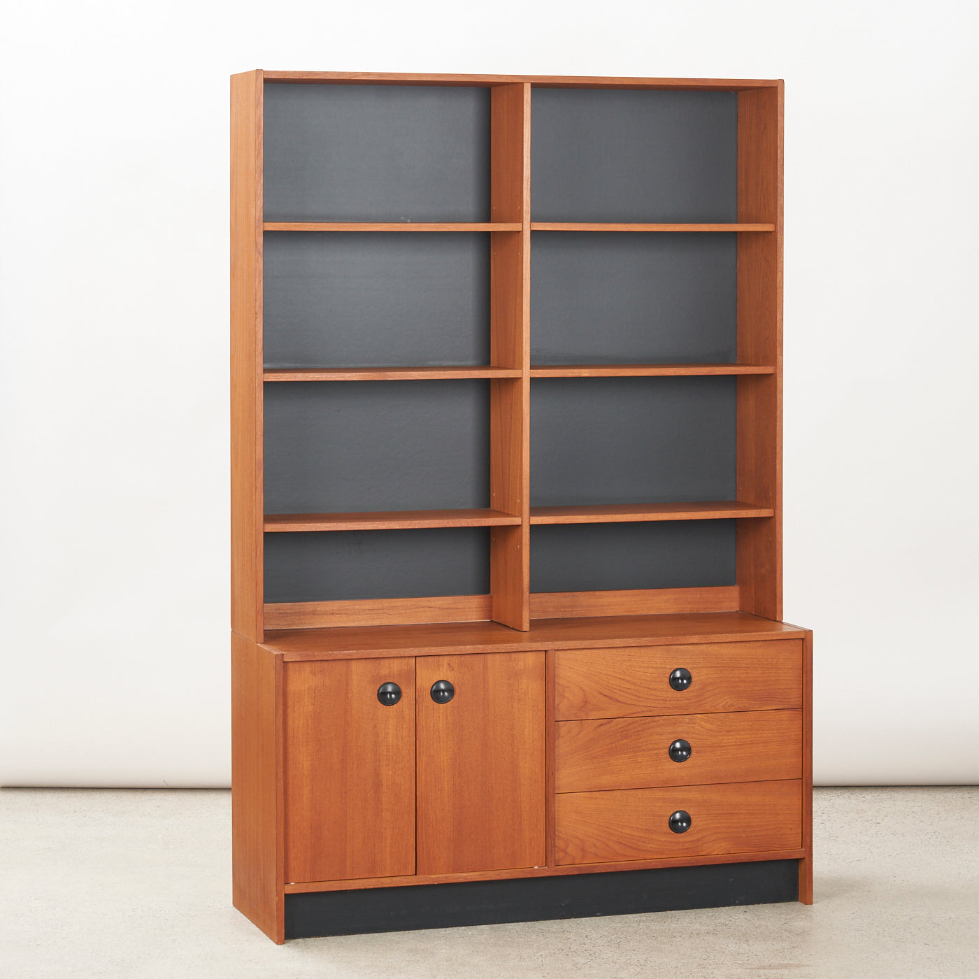 Teak Bookcase w/ Cabinet