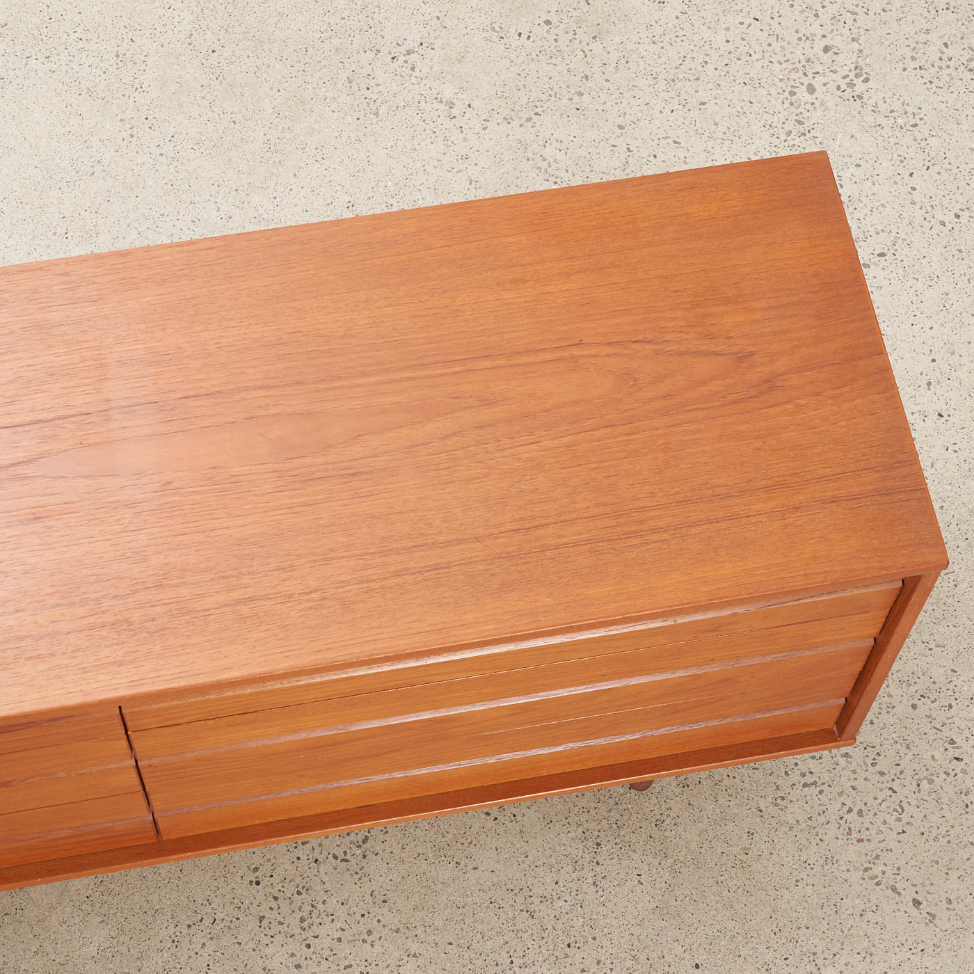 Teak 6 Drawer Dresser