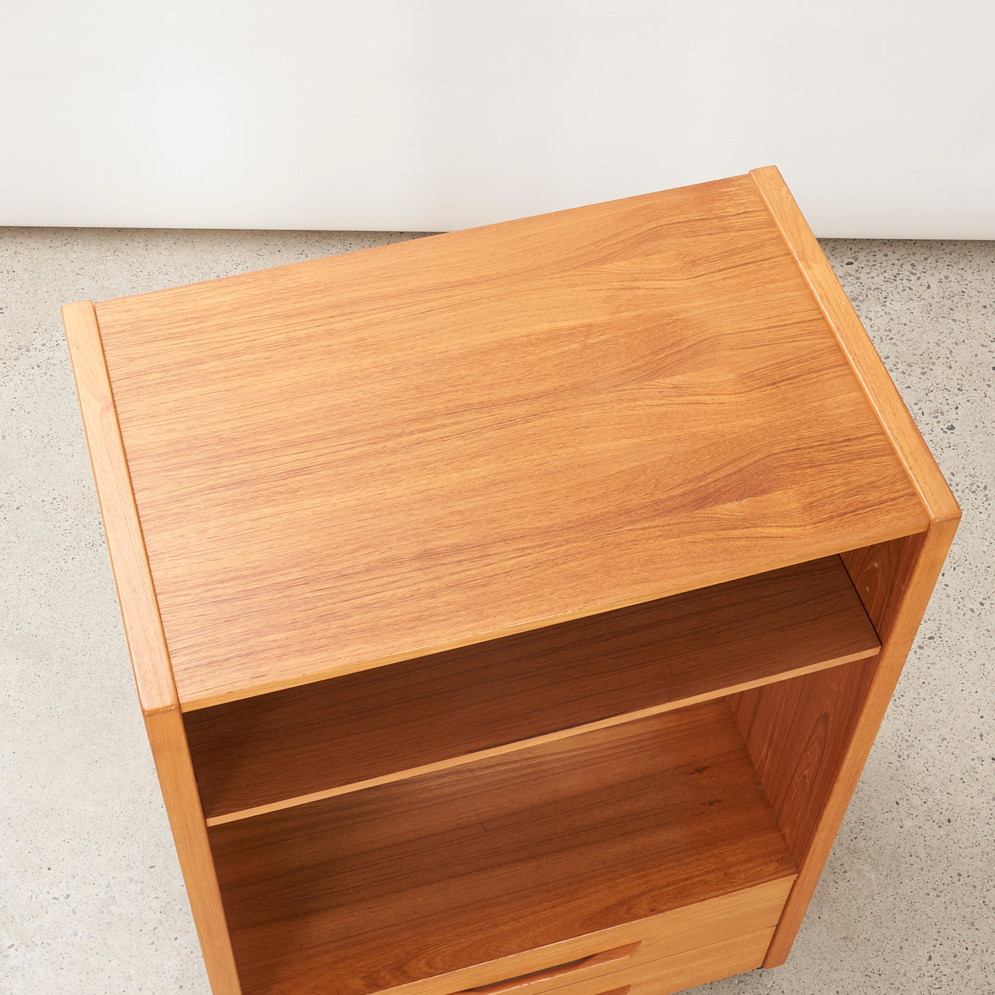 Teak Media Unit w/ Castors