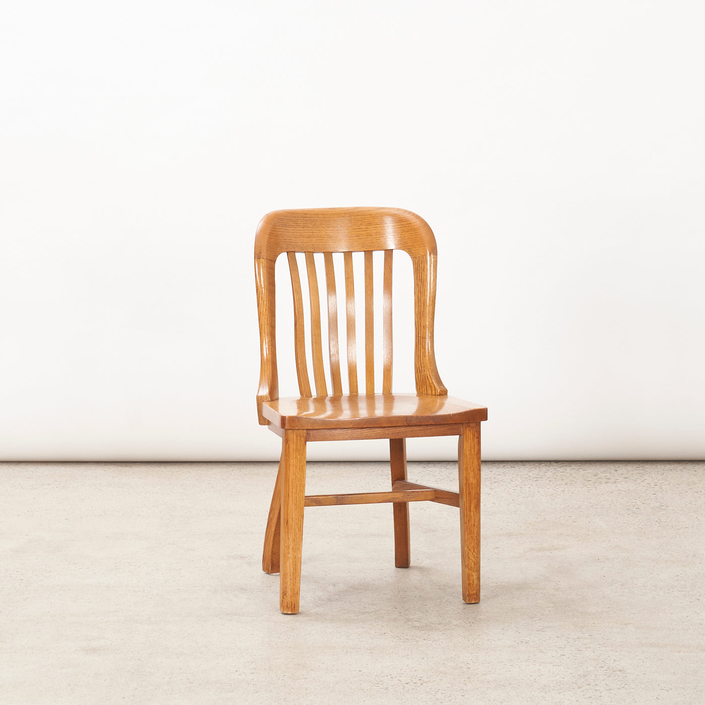 Set of 4 Solid Oak “Bankers” Chairs