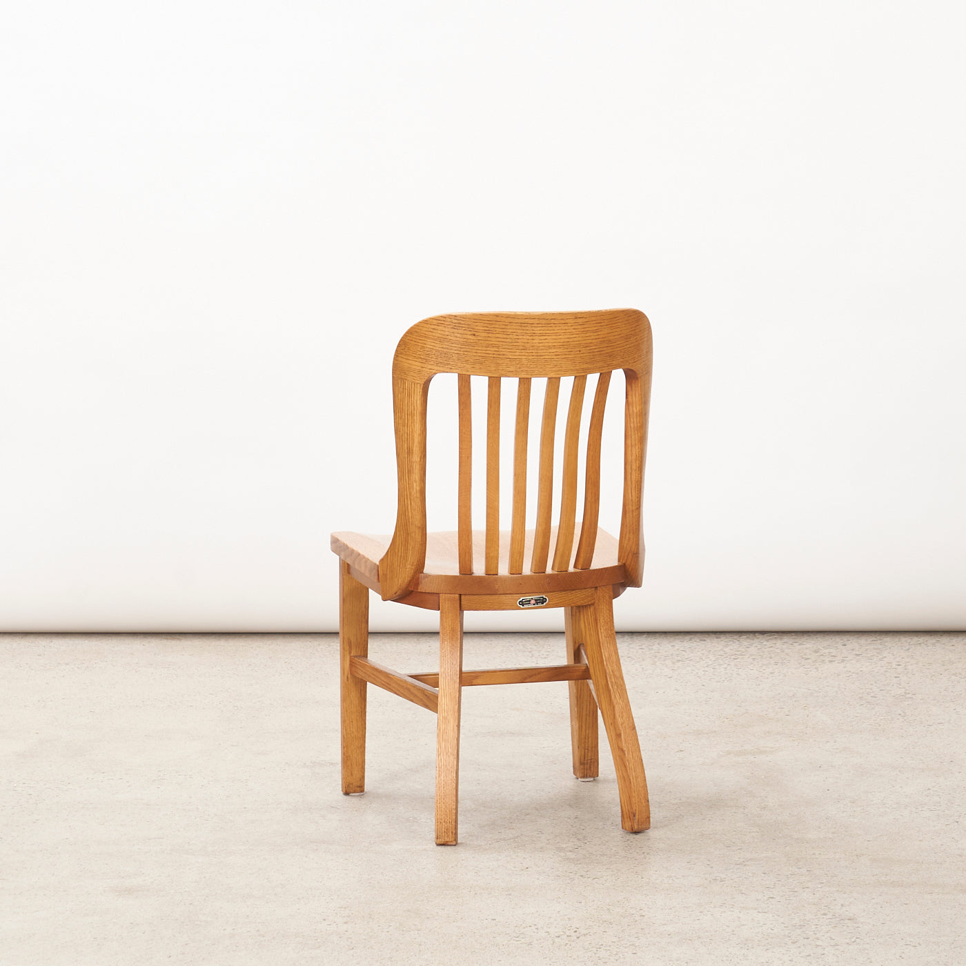 Set of 4 Solid Oak “Bankers” Chairs