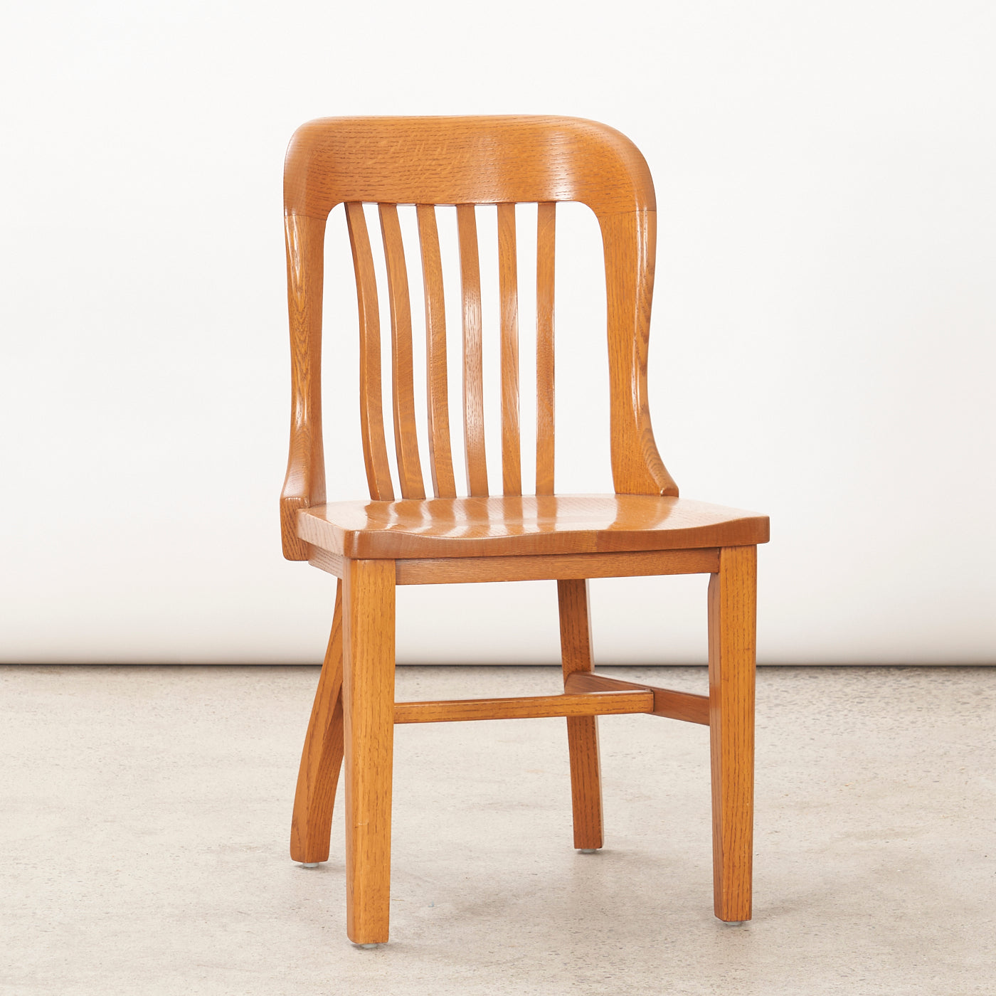 Set of 4 Solid Oak “Bankers” Chairs