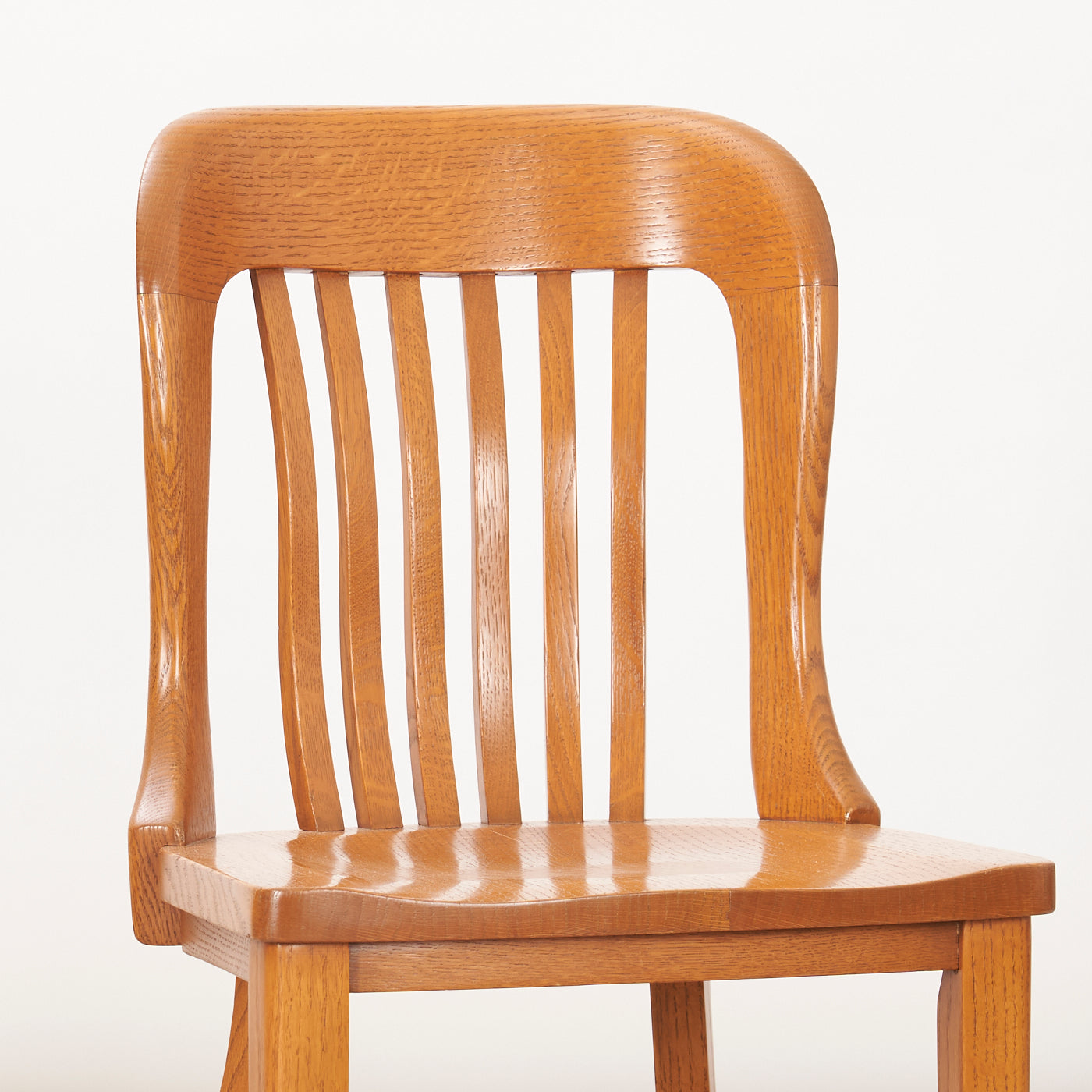 Set of 4 Solid Oak “Bankers” Chairs