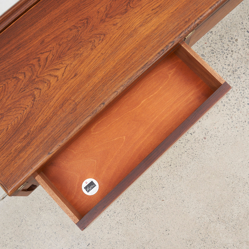 Wall-Mounted Rosewood Flip Top Desk by Arne Hovmand Olsen, Denmark