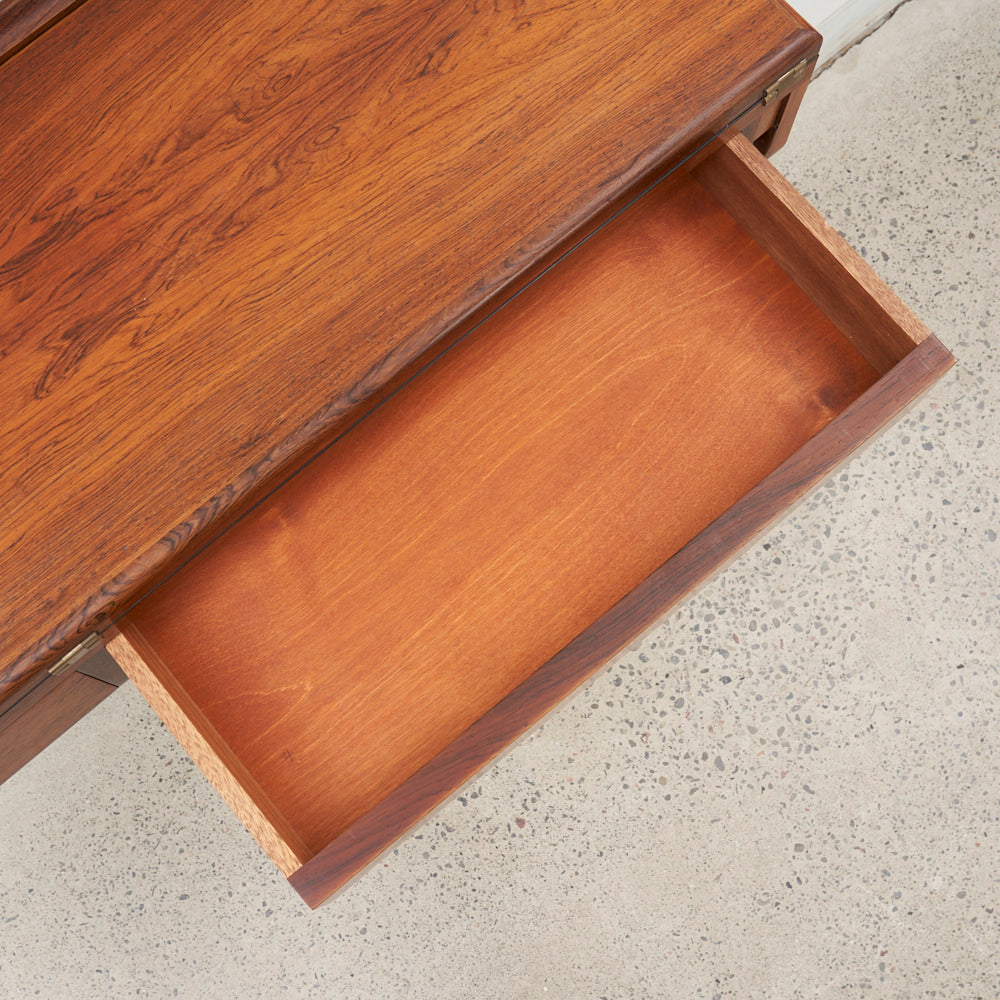 Wall-Mounted Rosewood Flip Top Desk by Arne Hovmand Olsen, Denmark