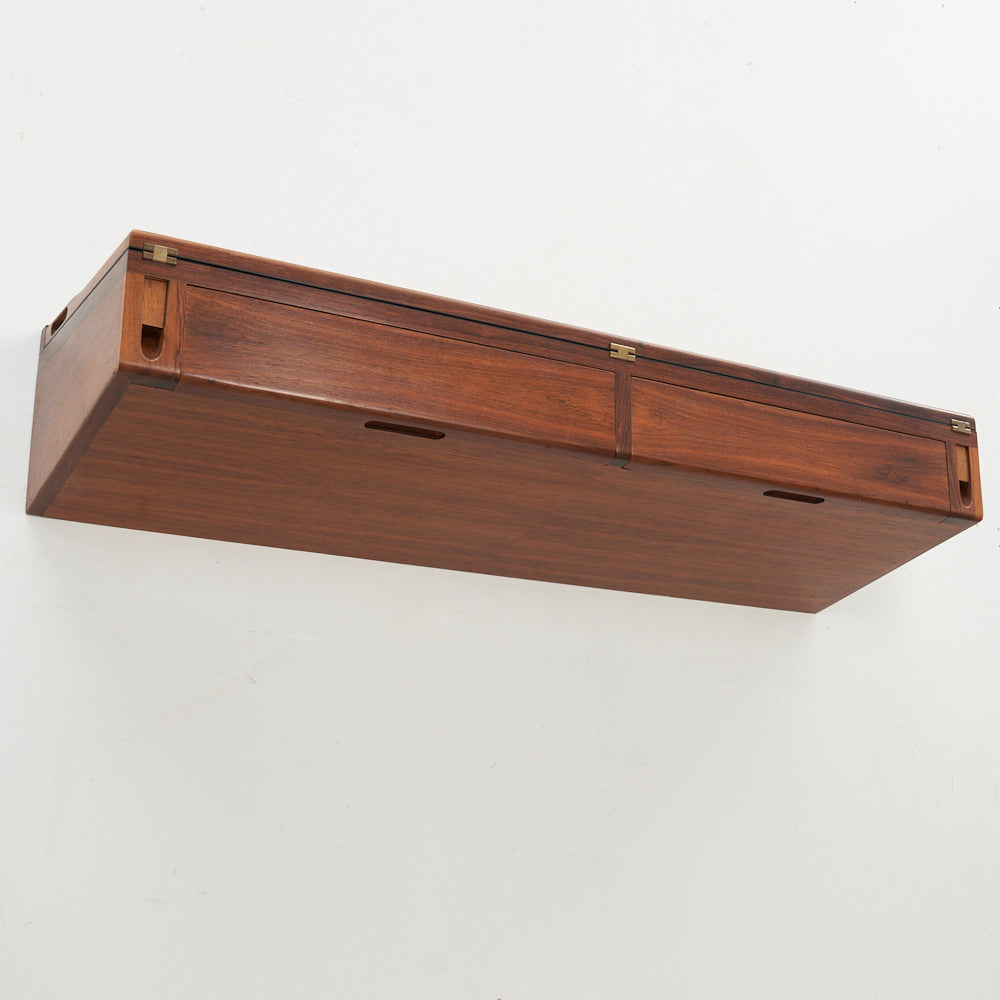 Wall-Mounted Rosewood Flip Top Desk by Arne Hovmand Olsen, Denmark