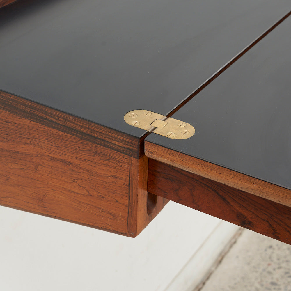 Wall-Mounted Rosewood Flip Top Desk by Arne Hovmand Olsen, Denmark