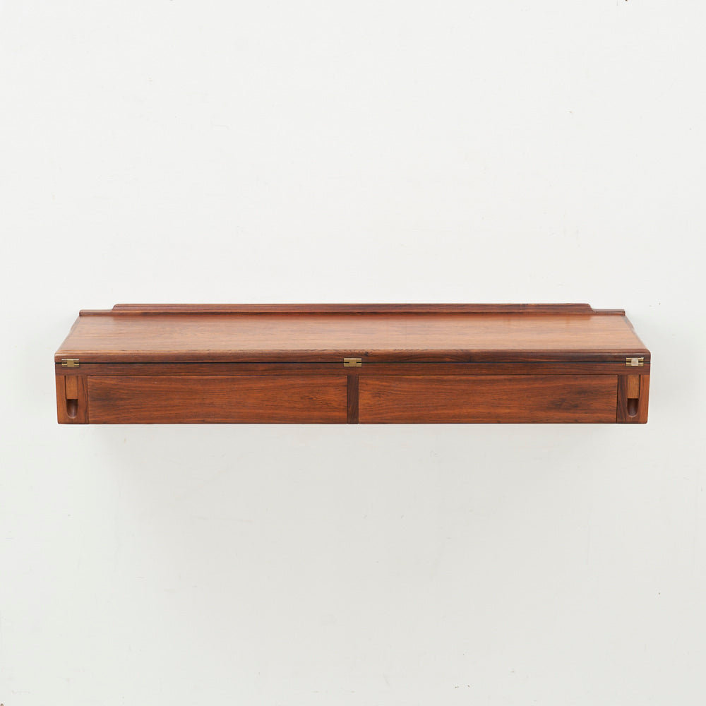 Wall-Mounted Rosewood Flip Top Desk by Arne Hovmand Olsen, Denmark