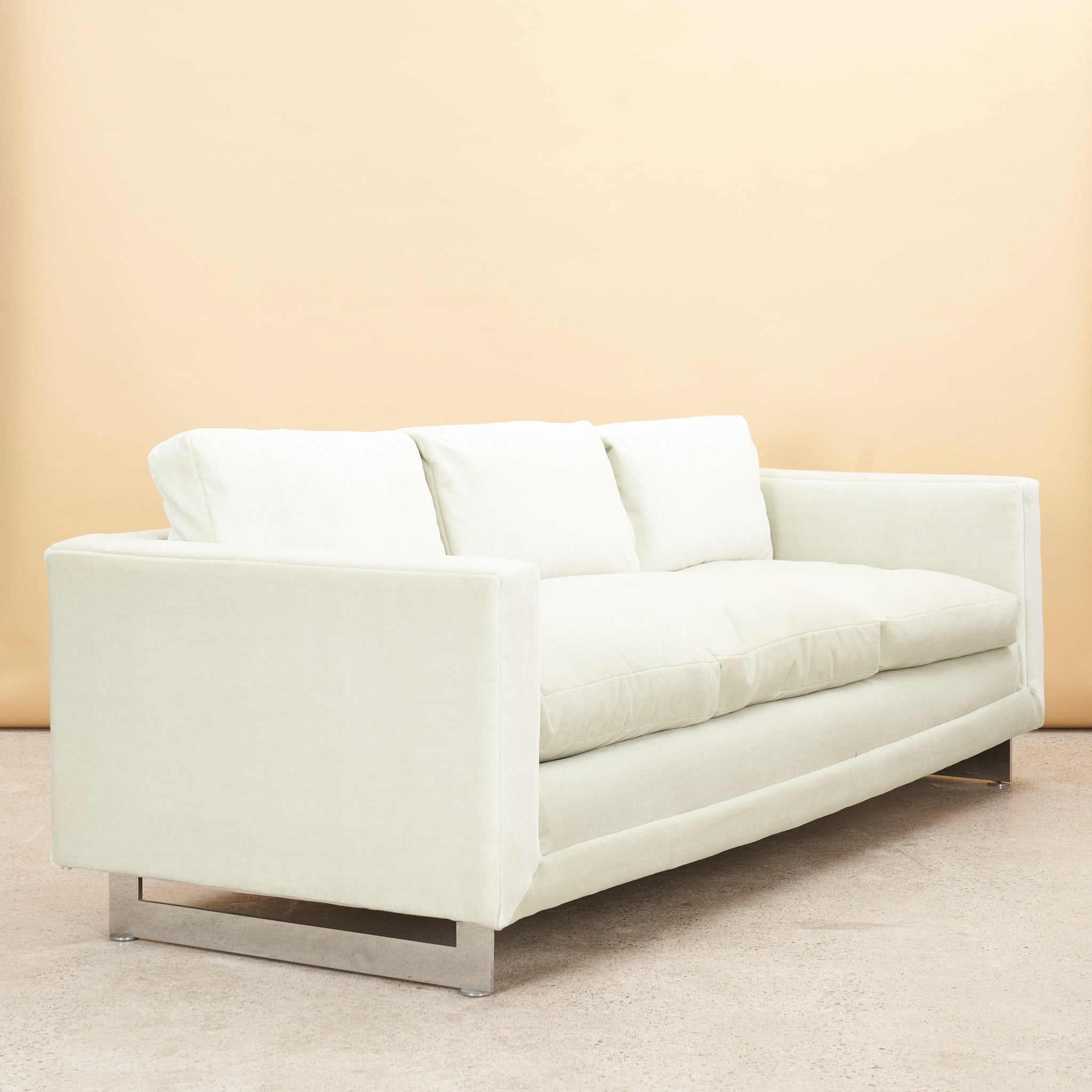 70's Mohair Down-Filled Sofa