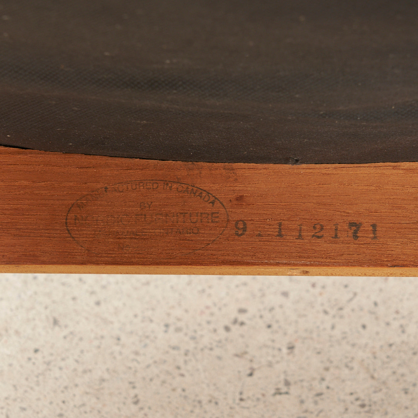 Set of 4 Teak & Vinyl Dining Chairs