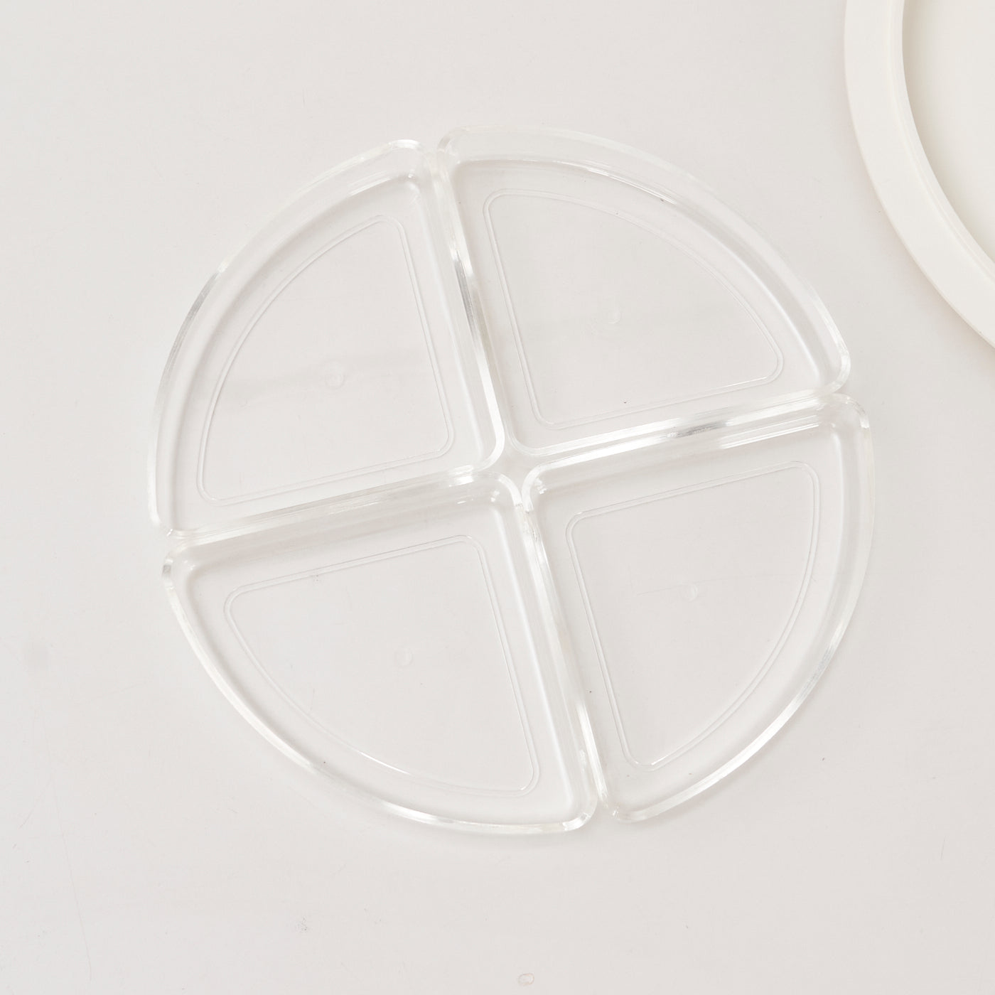 White And Clear Plastic Divided Tray by André Morin