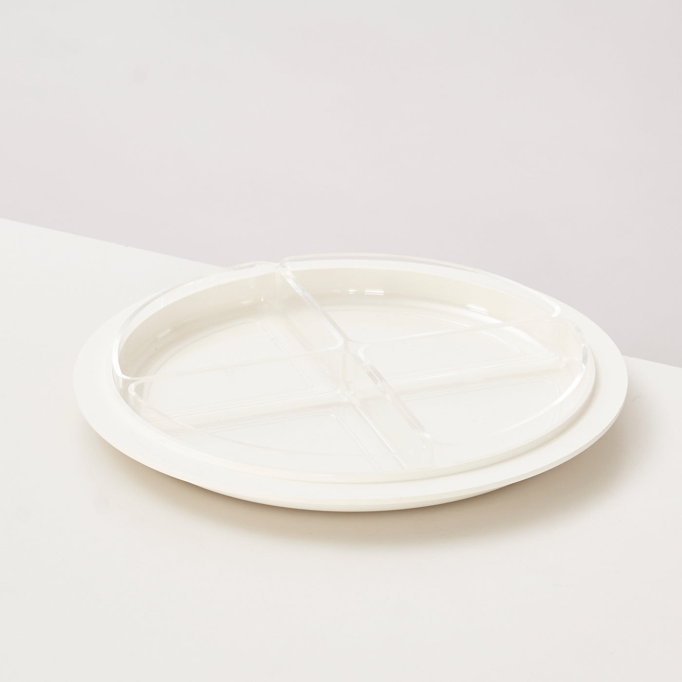 White And Clear Plastic Divided Tray by André Morin