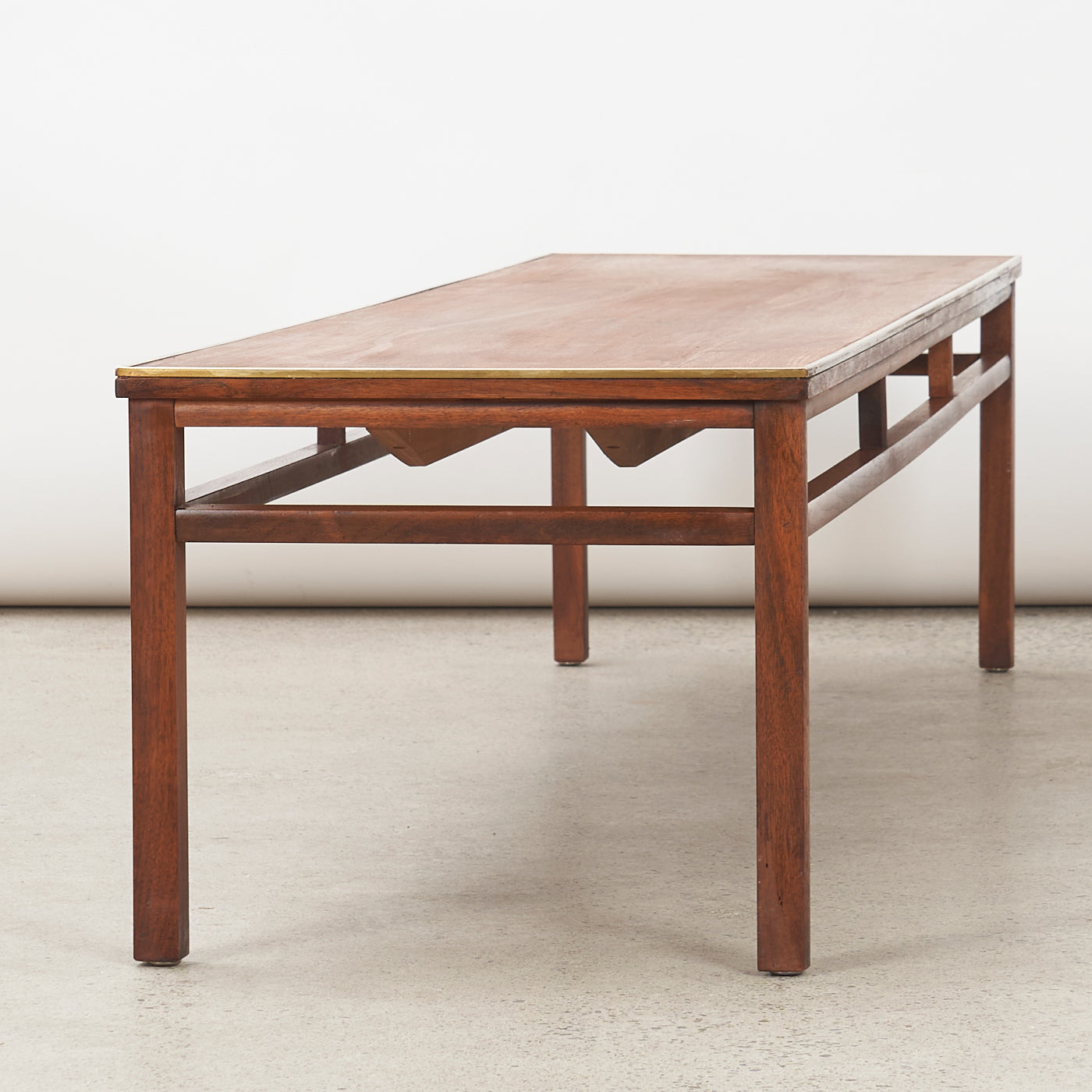 Walnut & Brass Coffee Table