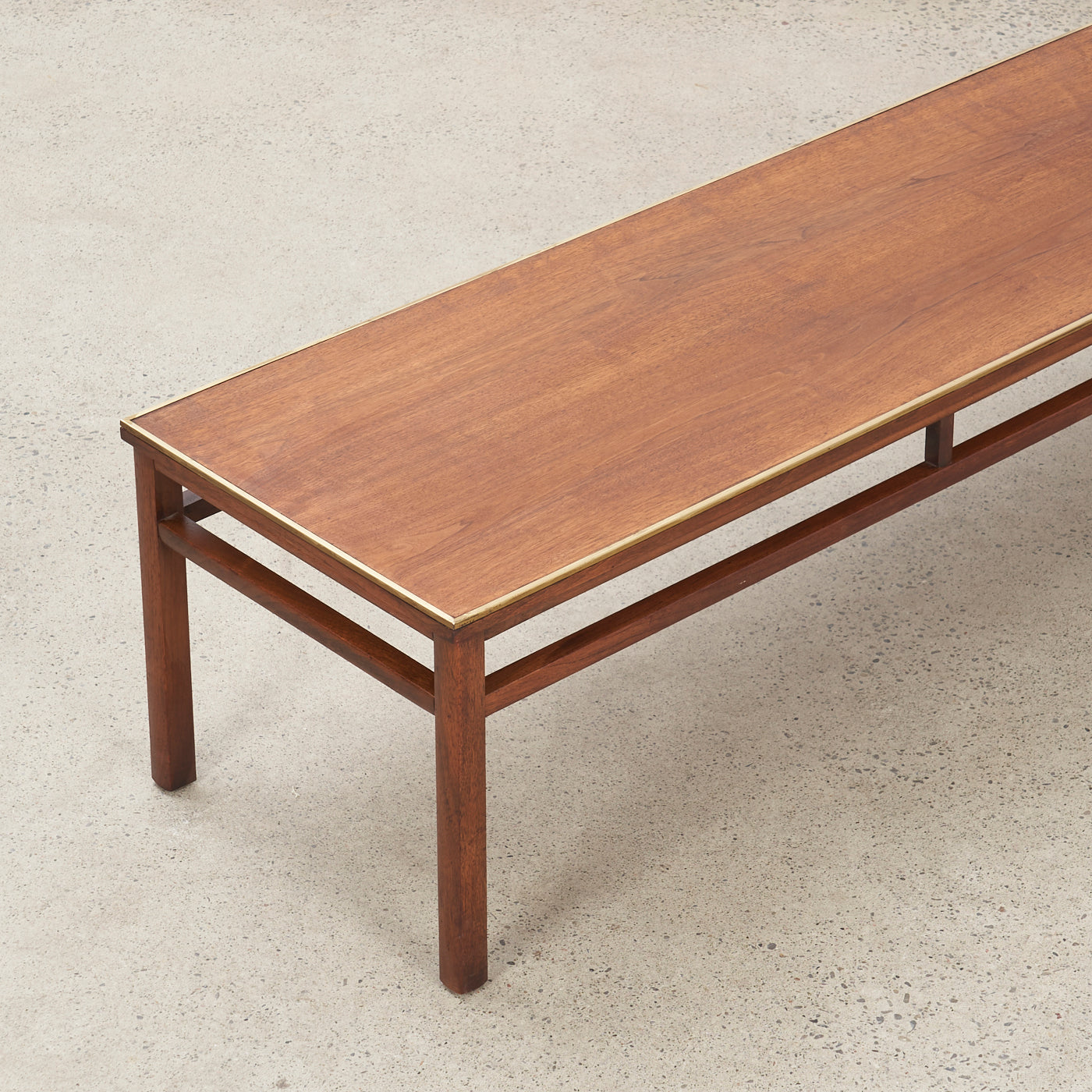 Walnut & Brass Coffee Table