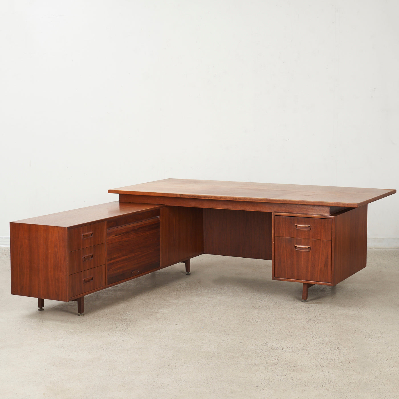 Teak Desk w/ Return