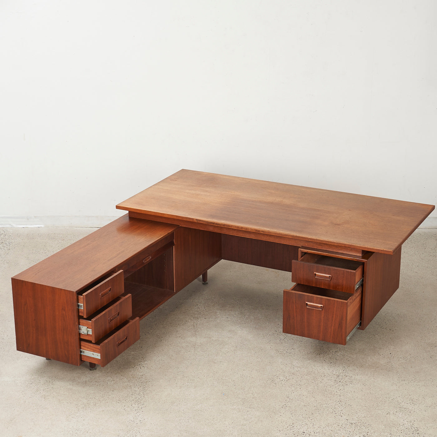 Teak Desk w/ Return