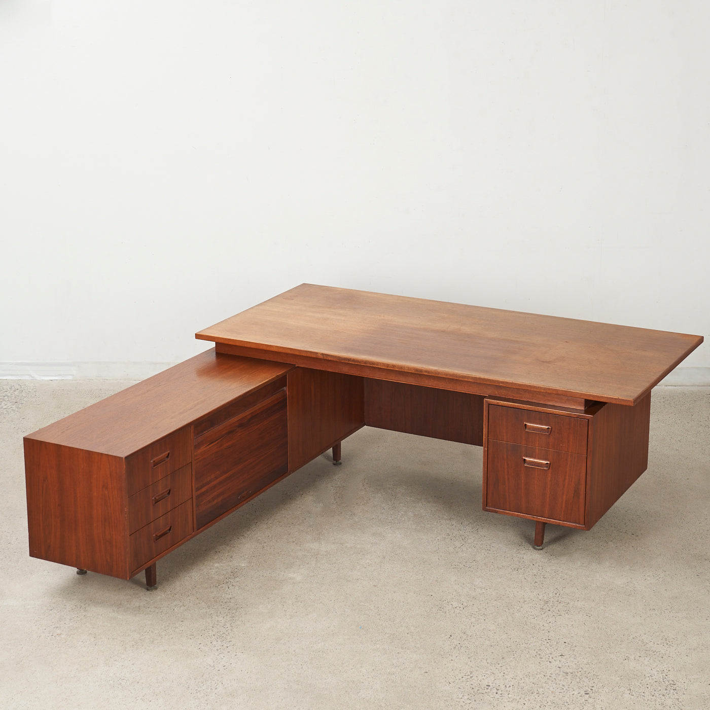 Teak Desk w/ Return