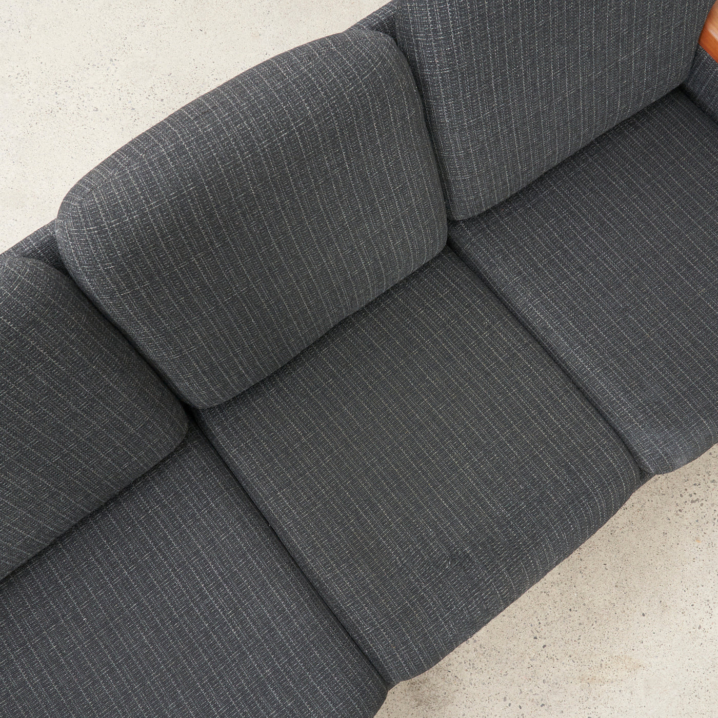 Upholstered Teak 3 Seater Sofa