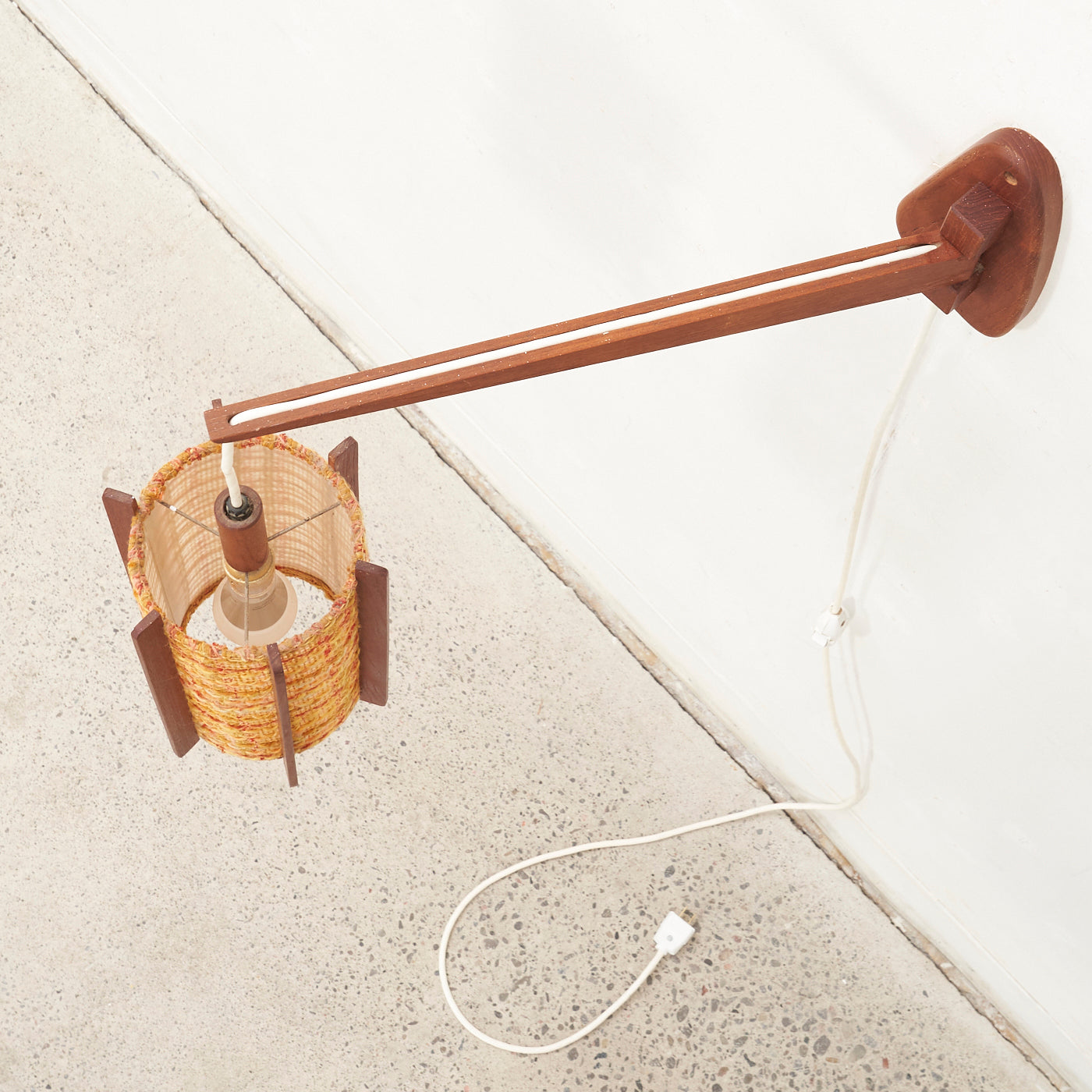 Teak Wall Hanging Lamp