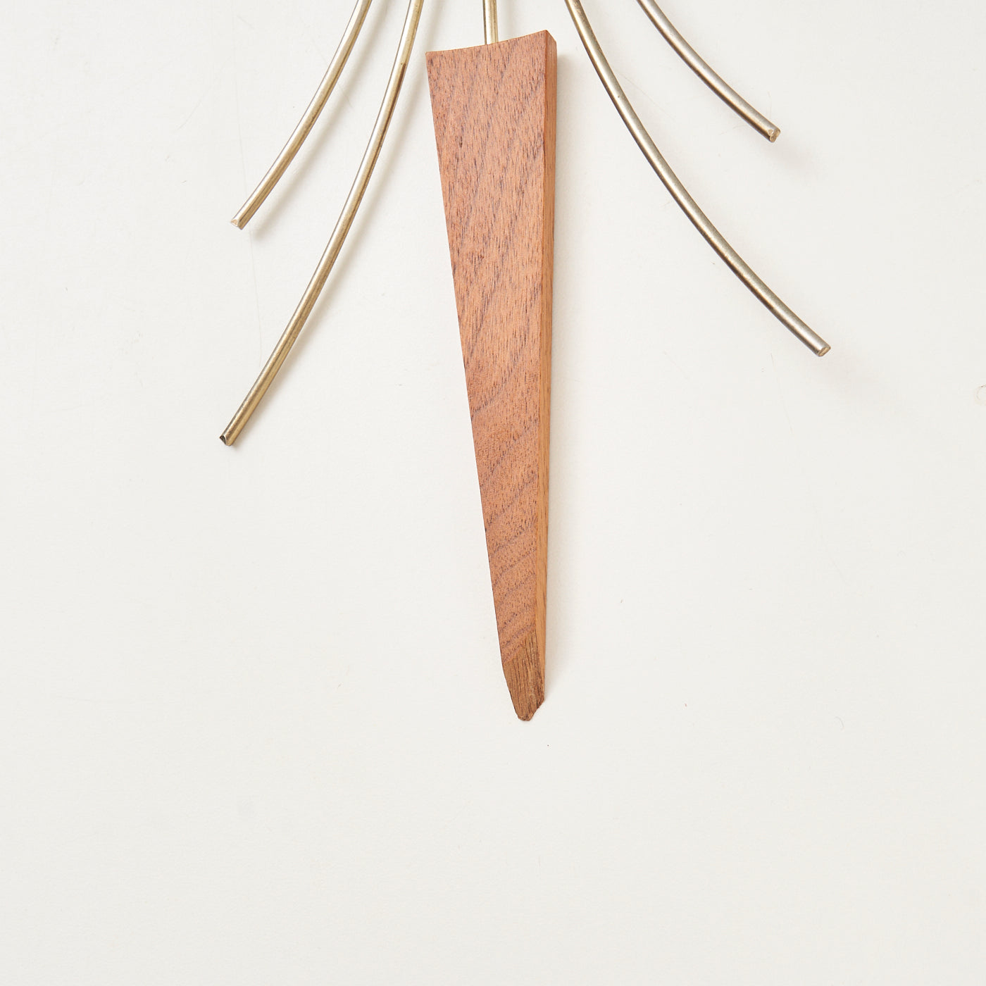 Pair of Vintage Teak & Metal Wall Sconces