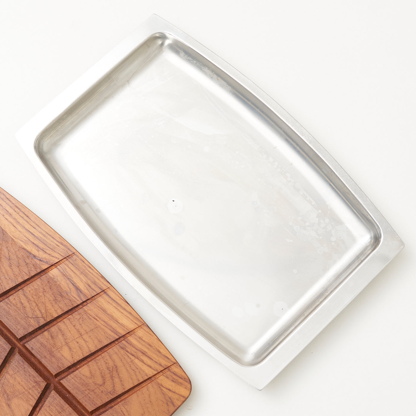 Stainless Steel & Wood Charcuterie Board