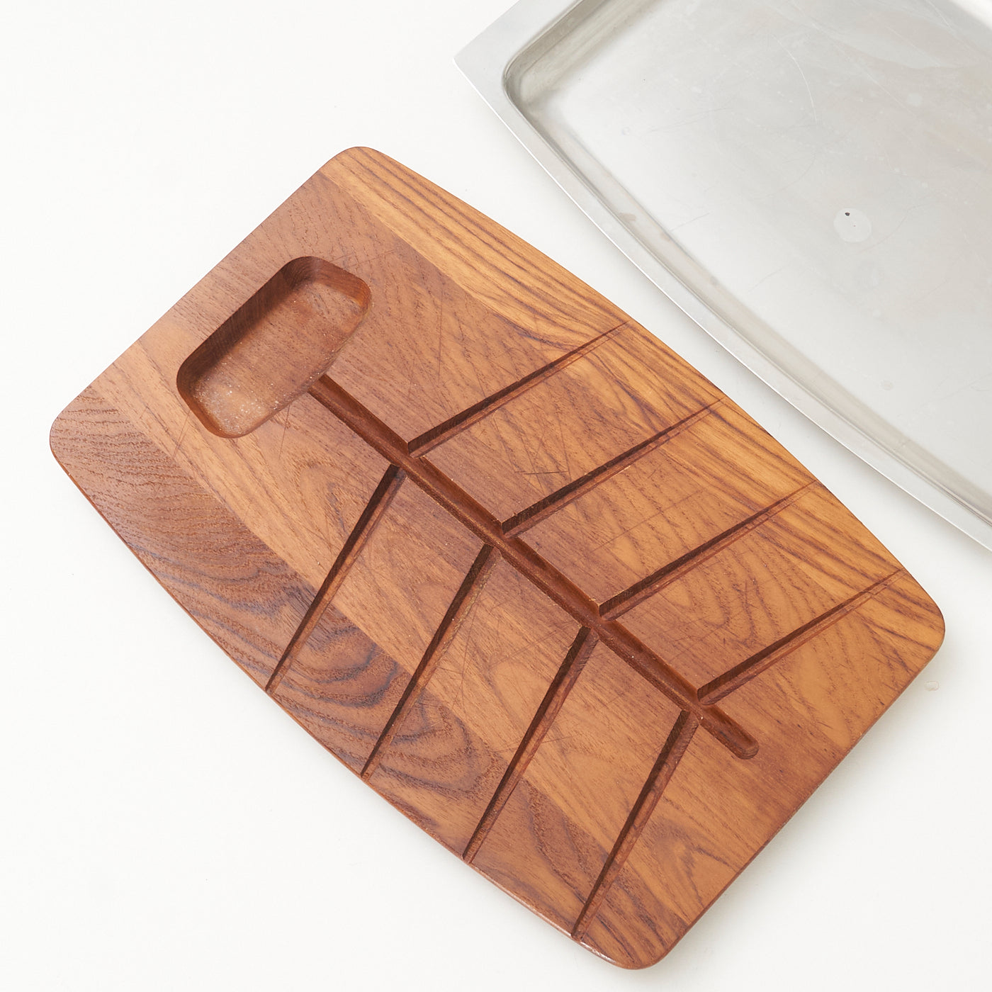 Stainless Steel & Wood Charcuterie Board