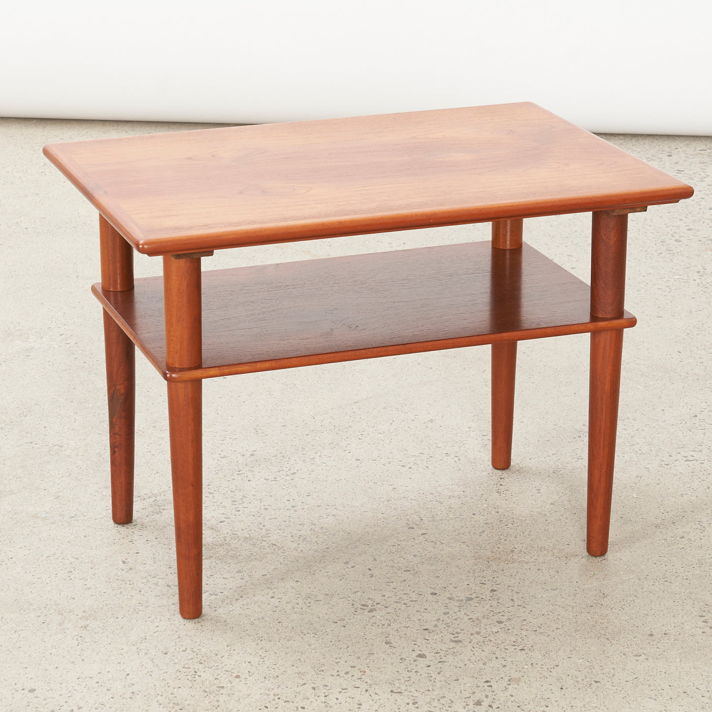 Teak Side Table w/ Shelf