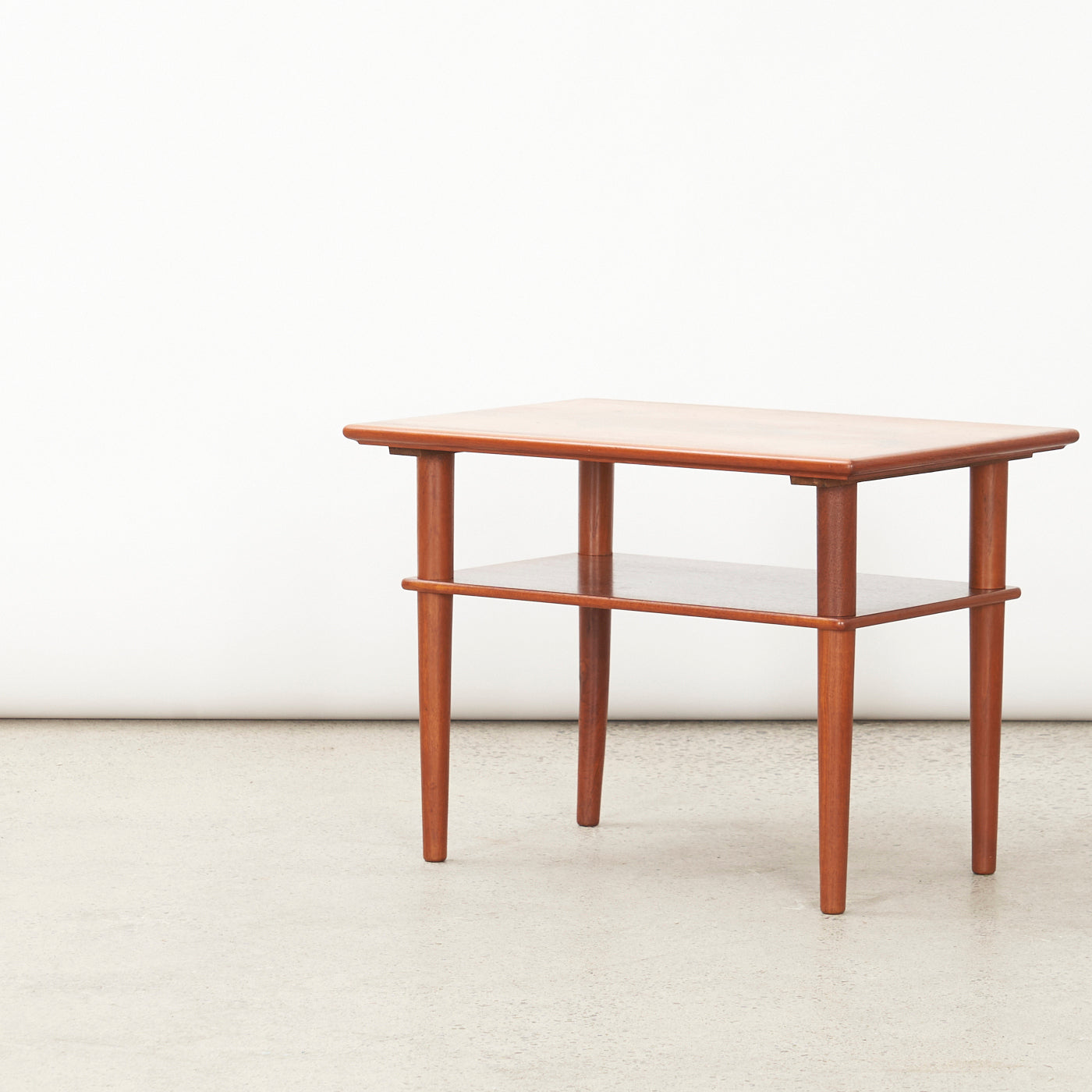 Teak Side Table w/ Shelf