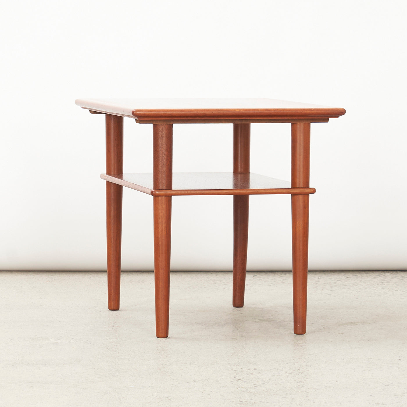 Teak Side Table w/ Shelf