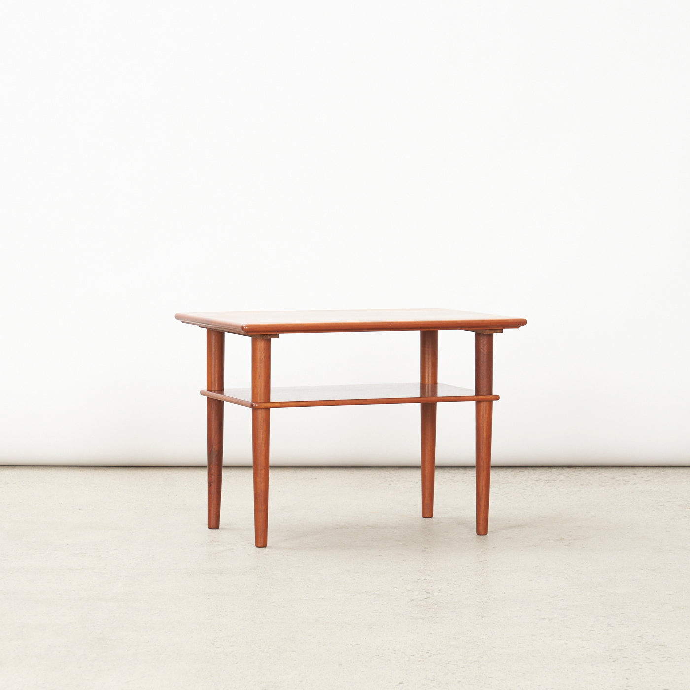 Teak Side Table w/ Shelf