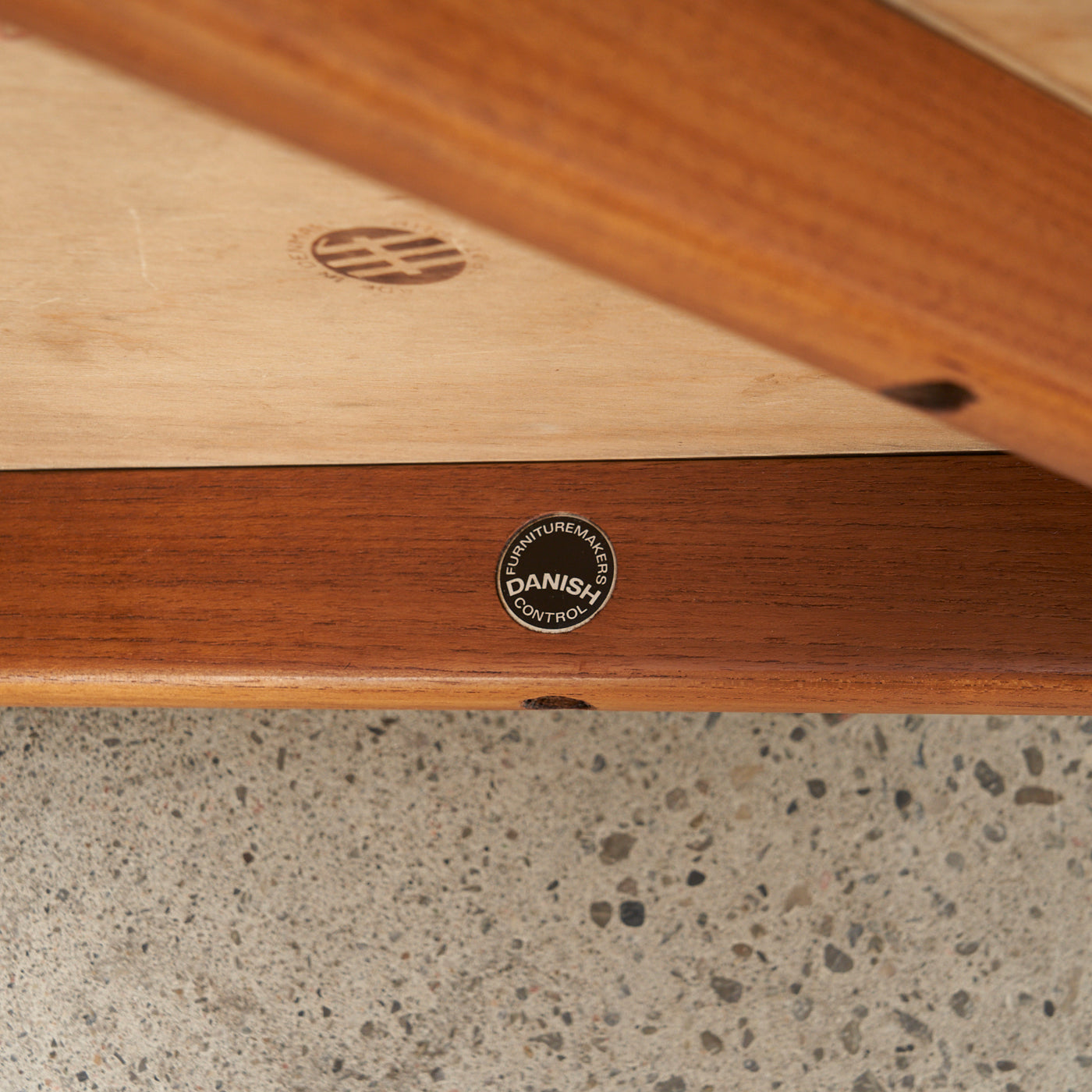 Teak & Vinyl Stool by Hugo Frandsen for Spøttrup Møbelfabrik, Denmark