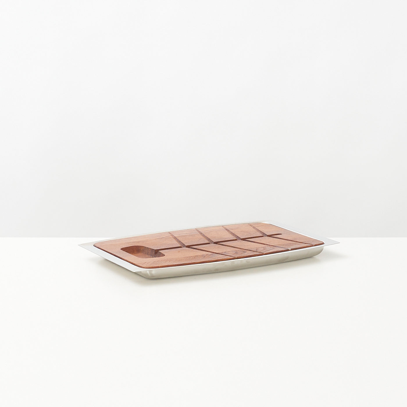 Stainless Steel & Wood Charcuterie Board