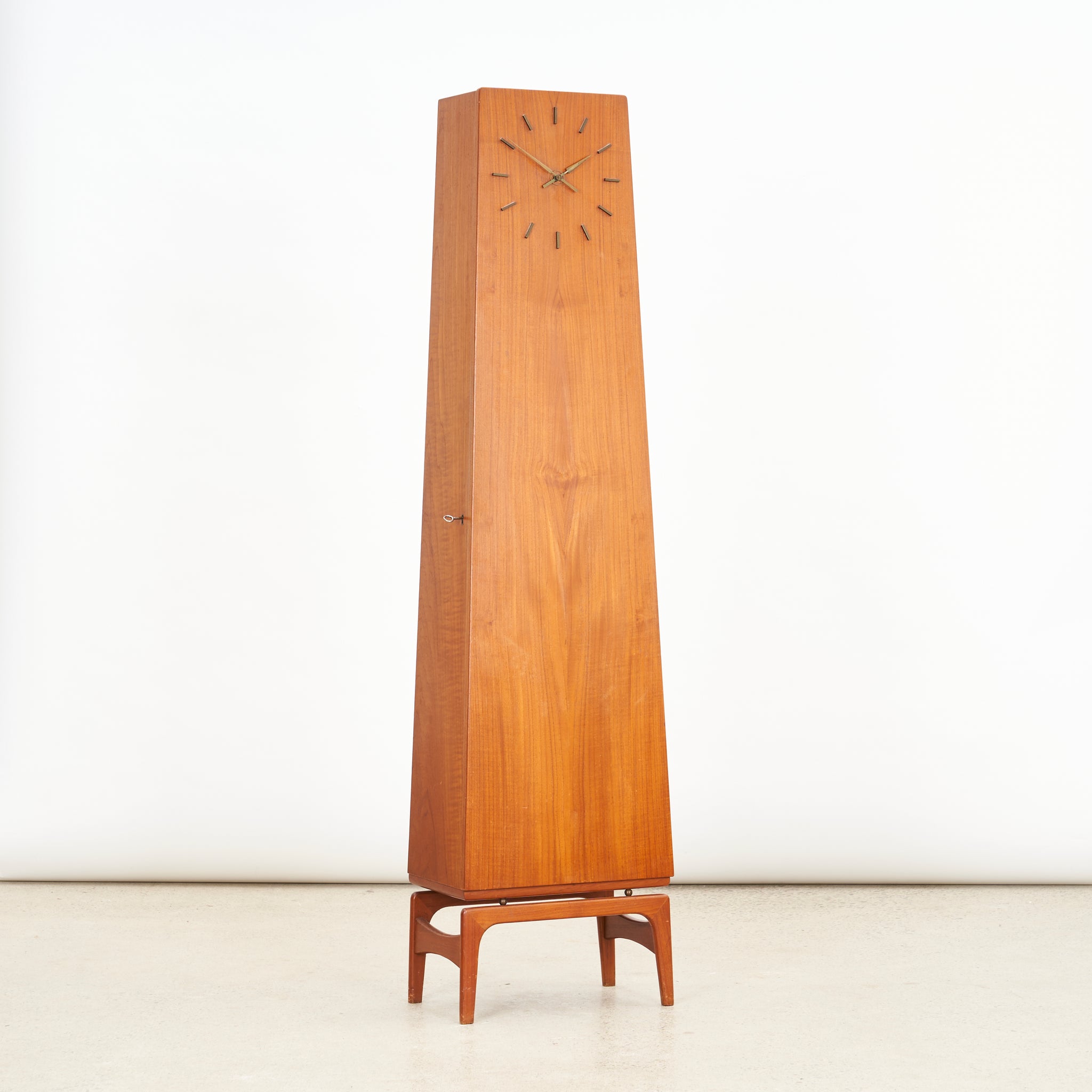 Teak Grandfather Clock Cabinet by Arne Hovmand-Olsen. Vintage furniture. Danish design. Mid-century modern. Scandinavian modern.