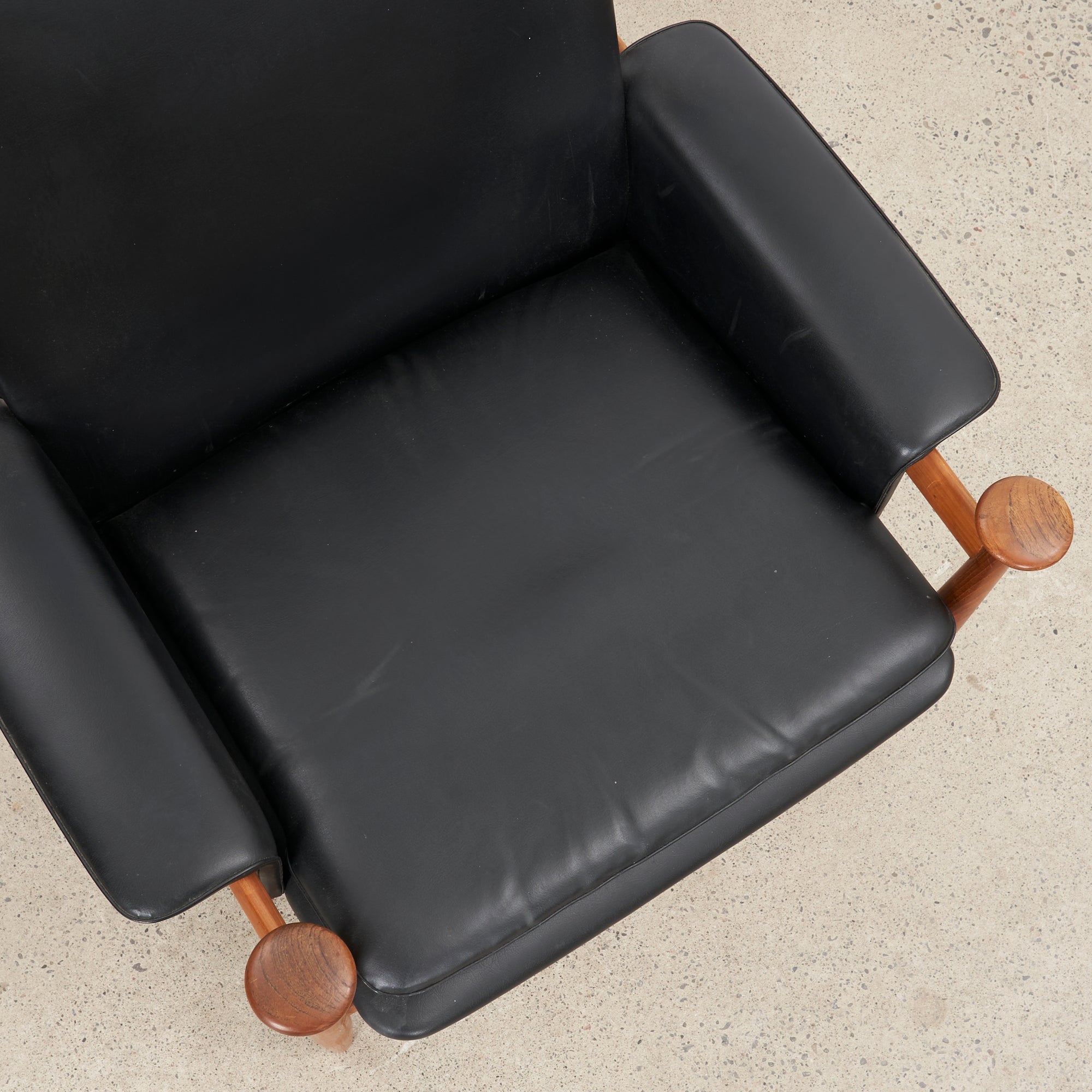'Bwana' Teak & Leather Lounge Chair & Ottoman by Finn Juhl for France & Søn, Denmark