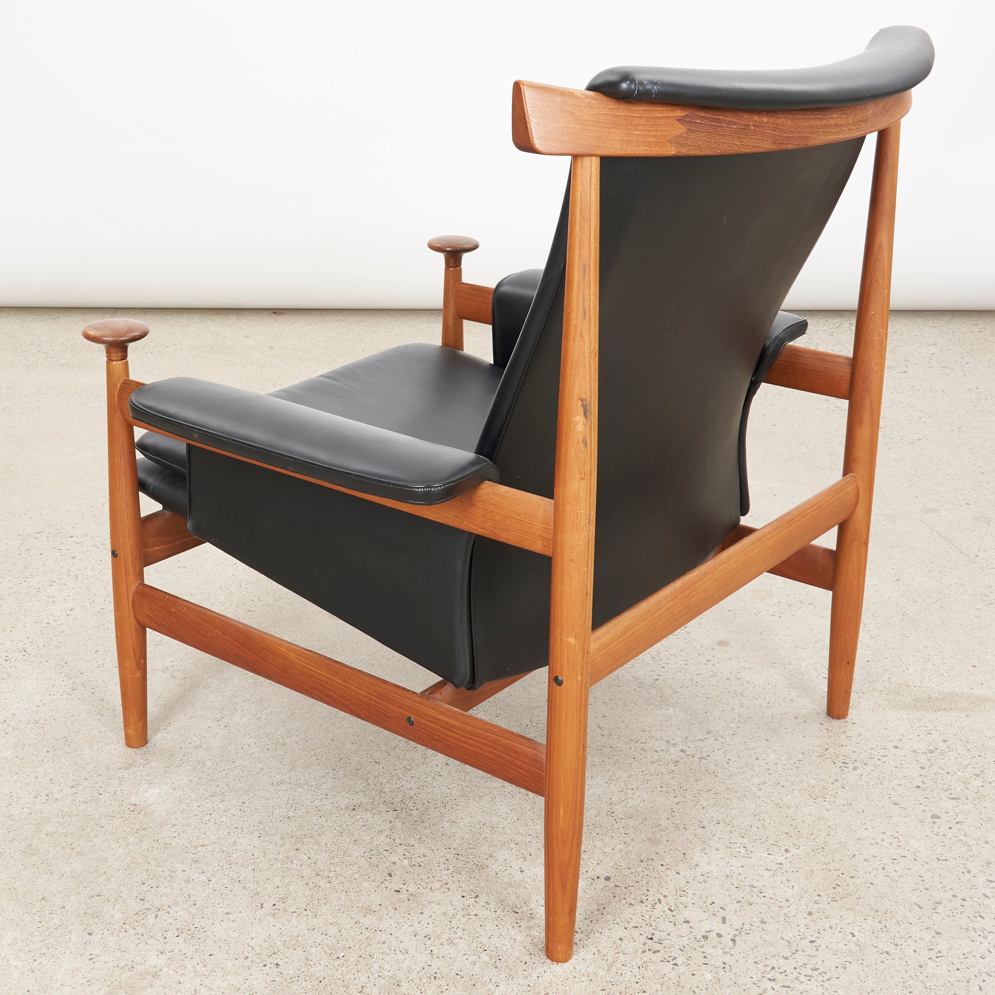 'Bwana' Teak & Leather Lounge Chair & Ottoman by Finn Juhl for France & Søn, Denmark