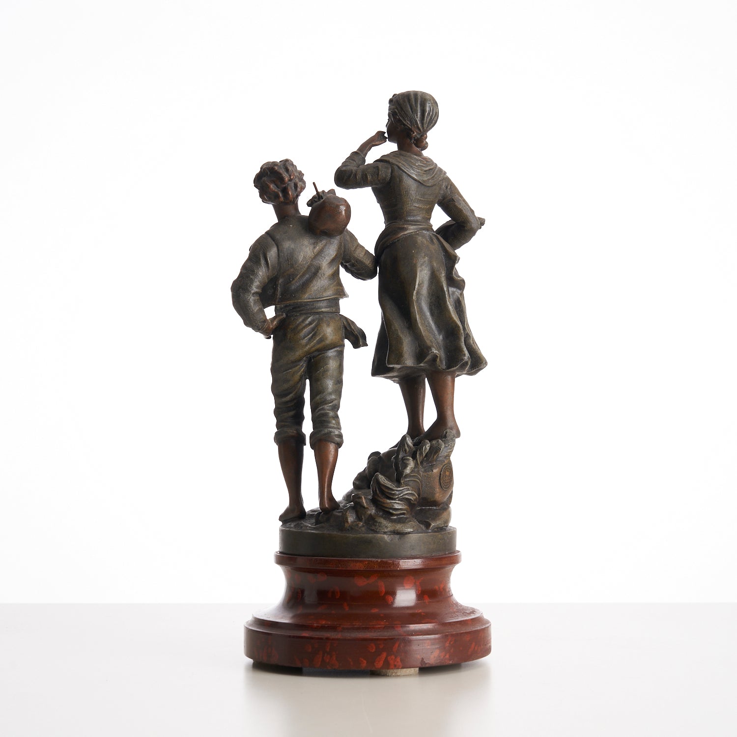Antique 'Glaneurs' Sculpture by Emile Bruchon