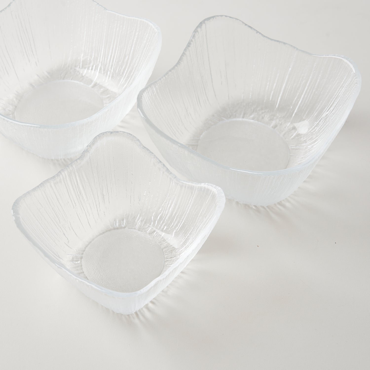Set of 3 Decorative Glass Bowls