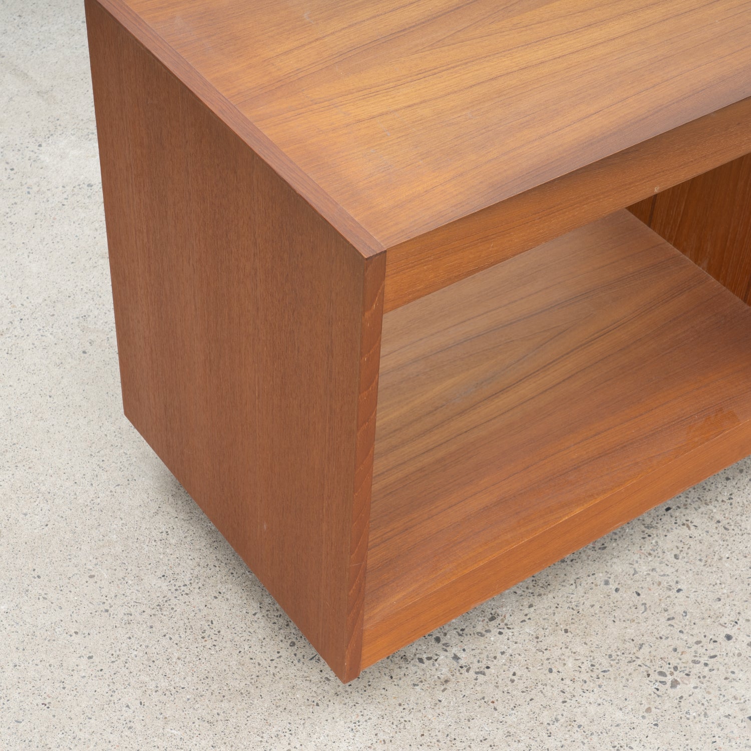 Small Teak Table on Wheels